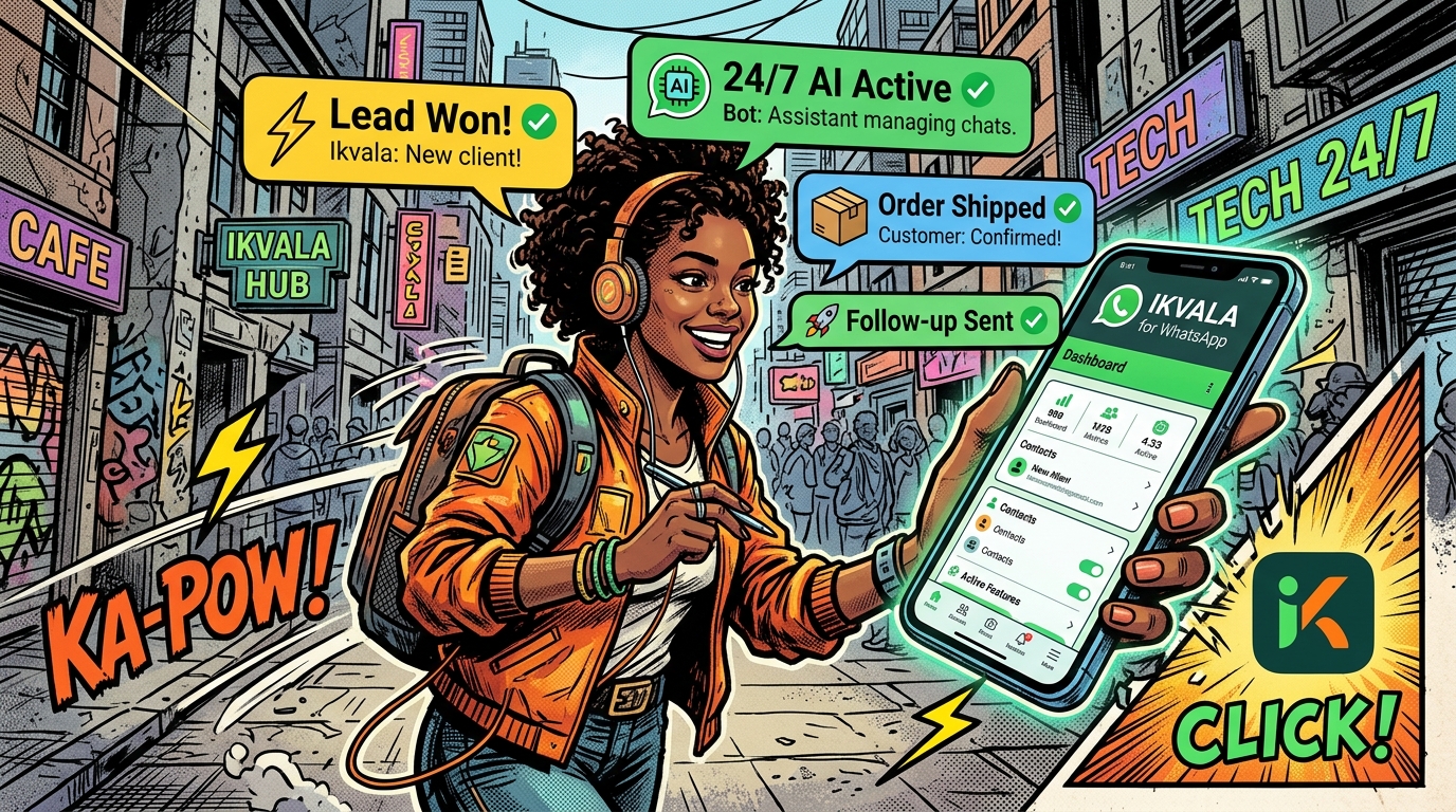 Ikvala Mobile App Comic Illustration